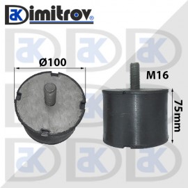 Антивибрационен тампон М16 х Ø 100 х 75 mm